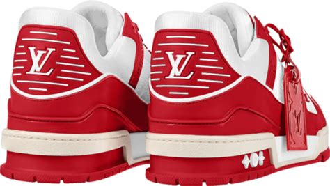 lv red trainers|louis vuitton trainer red white.